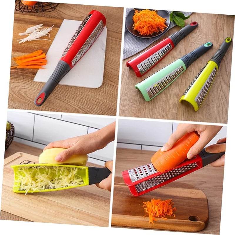 Stainless Steel Handheld Double Sided Vegetable Grater Slicer for Cheese Garlic Fruits Easy to Clean - Image 4